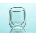 Wholesale Clear Double Wall Glass Coffee Cup, Cheap Double Wall Beer Drinking Glass Cup 70ml